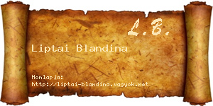 Liptai Blandina névjegykártya